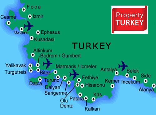 Turkey real estate map