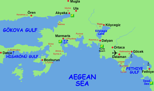 Map of Dalyan