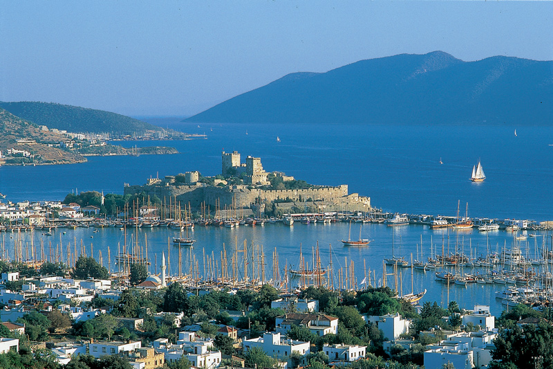Bodrum town centre and castle