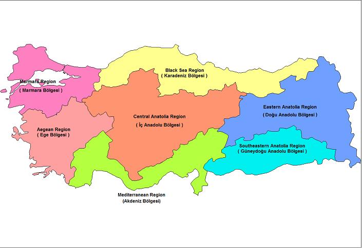 7 Regions of Turkey
