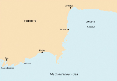 خريطة كاس في تركيا