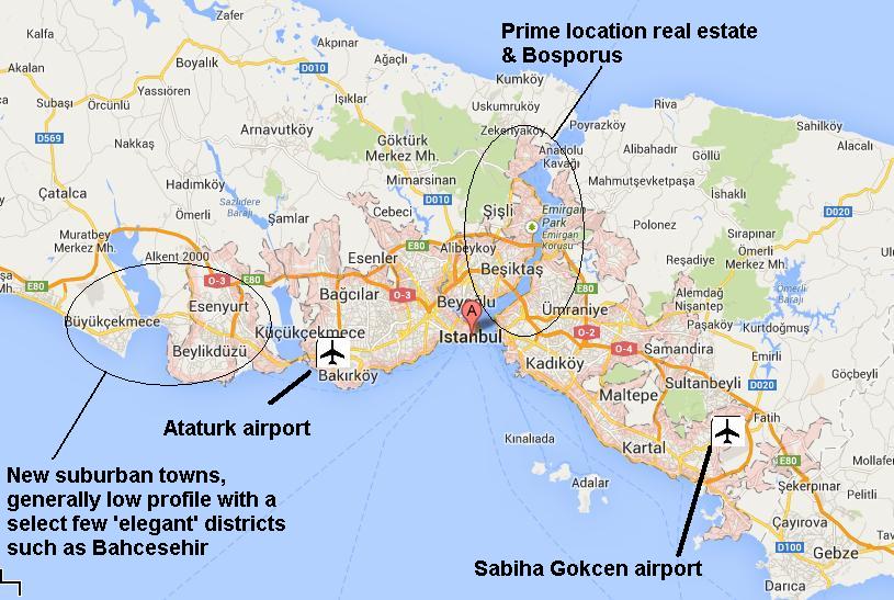 Istanbul prime locations and suburbs for real estate