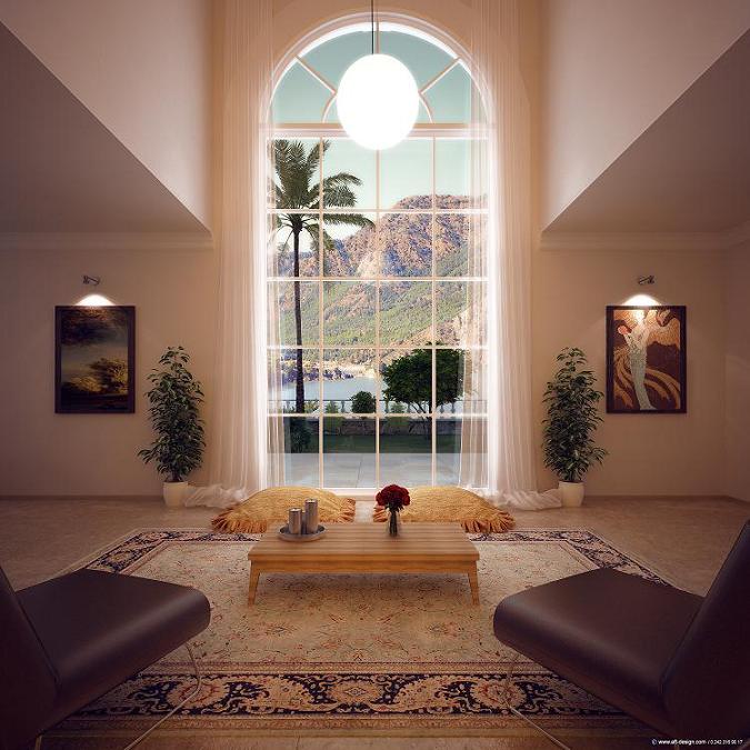 Atrium living room special design Property Turkey 