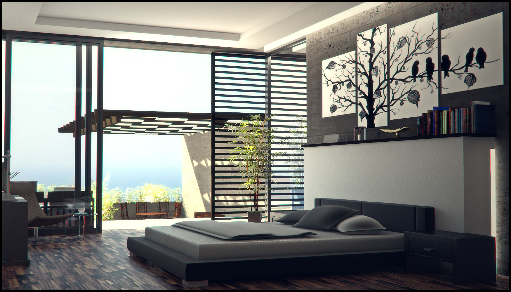 Sandyma bedroom with sea view