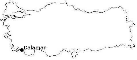 Dalaman map Turkey