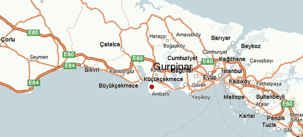 Gurpinar Istanbul map