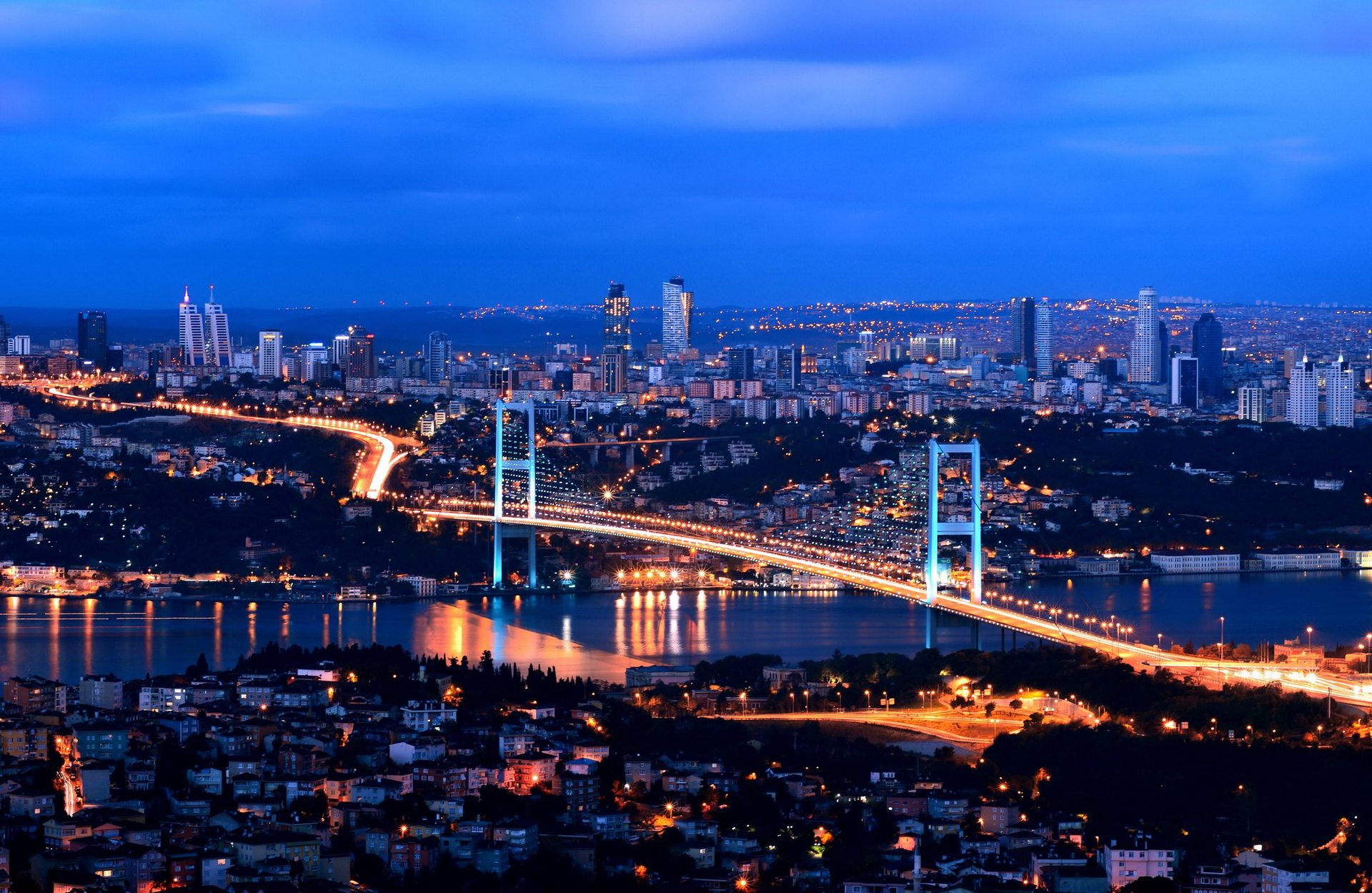 Modern Istanbul skyline