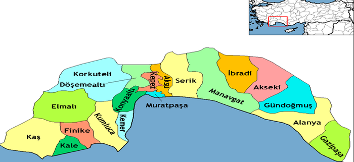Antalya map
