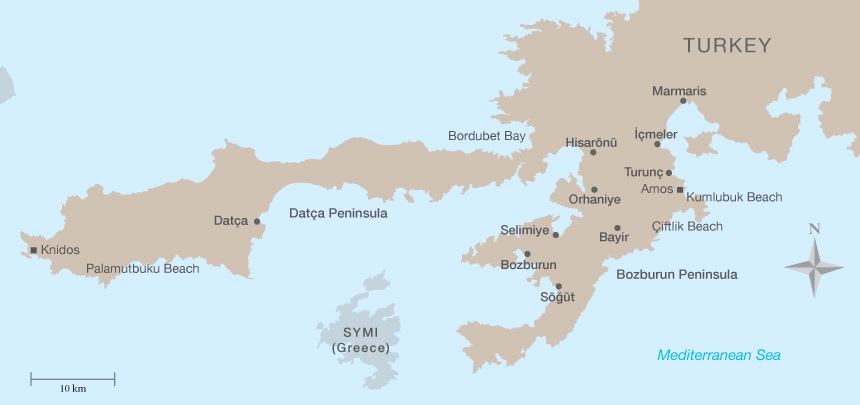 马尔马里斯地区地图