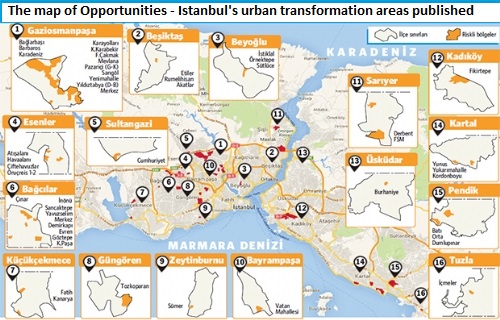 Urban transformation map