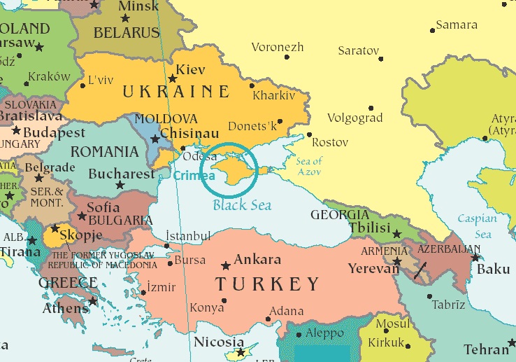 Where is Crimea Ukraine and Turkey