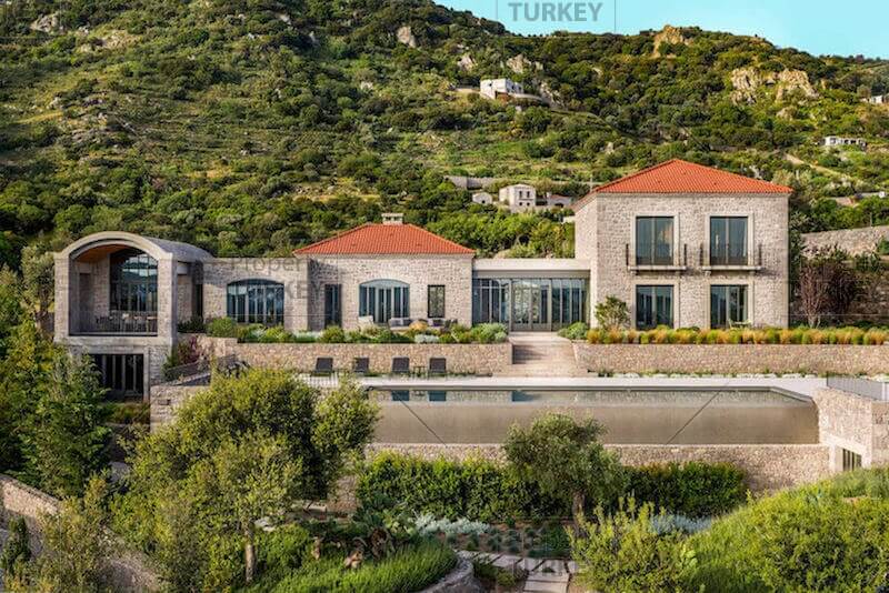 Exclusive Yalikavak Bay view dream stone houses in Bodrum
