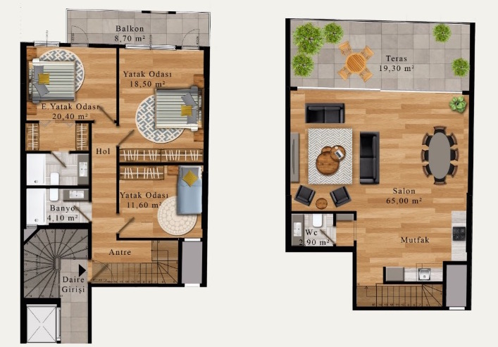 3 bed apartment