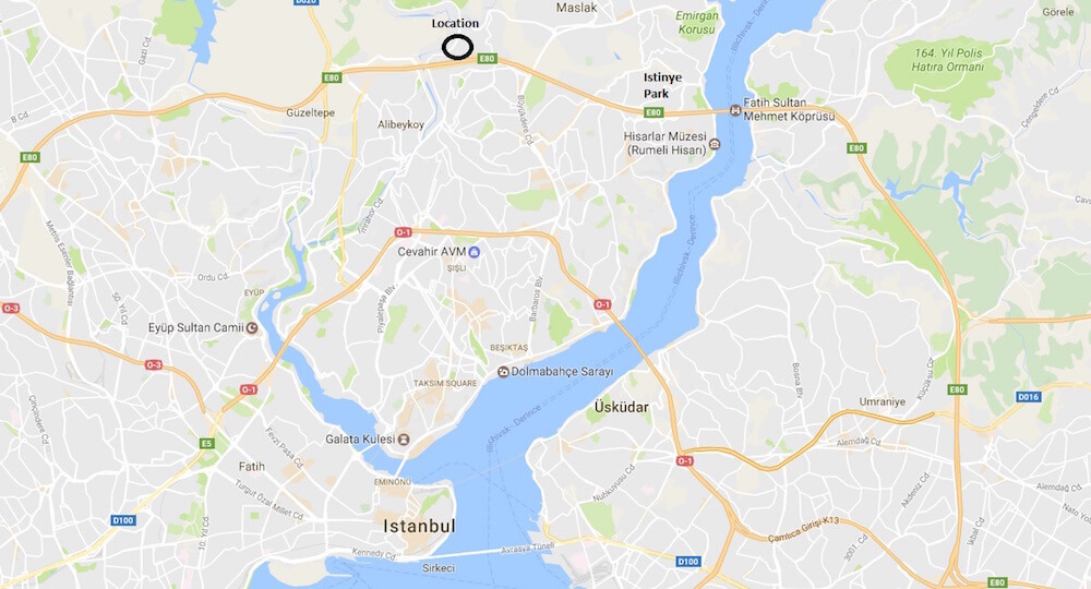 Location in Istanbul