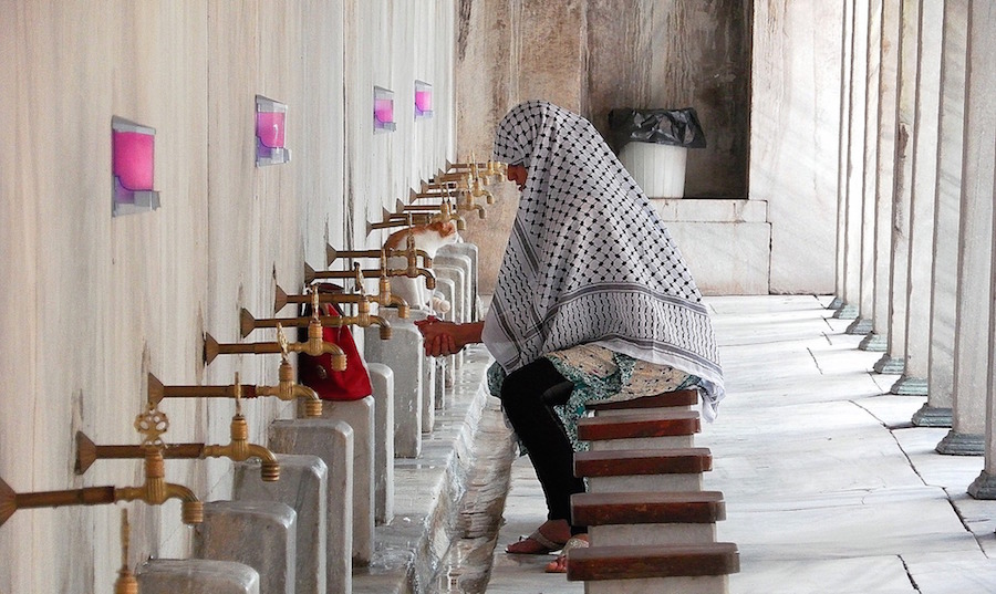 Preparing for prayer in Turkey