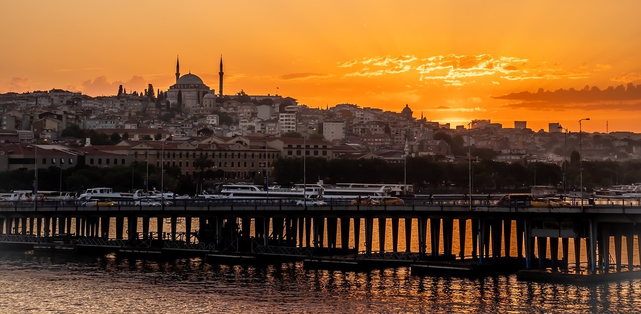 伊斯坦布尔的夕阳