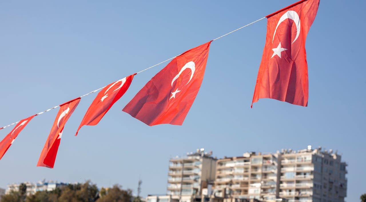 Turkish flags