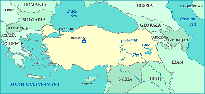 Turkey Syria map