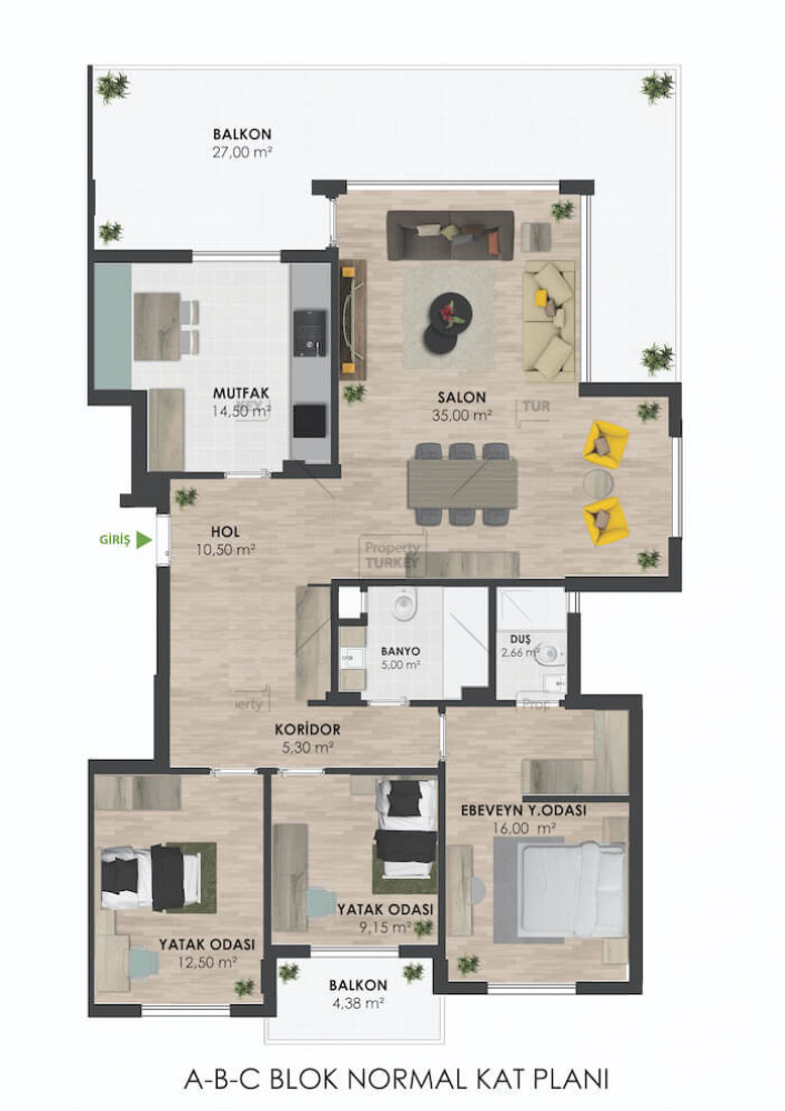 Three bedroom family apartments in Mudanya Bursa - Property Turkey