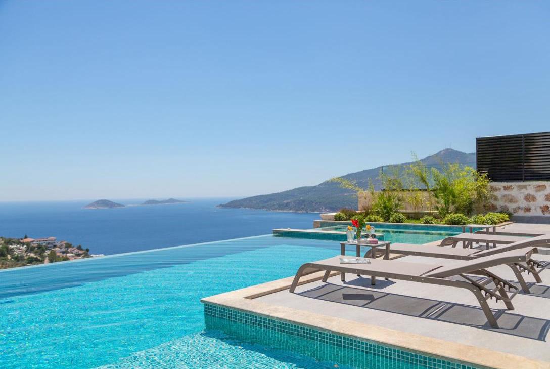 Panoramic sea views villa for sale in Kalkan